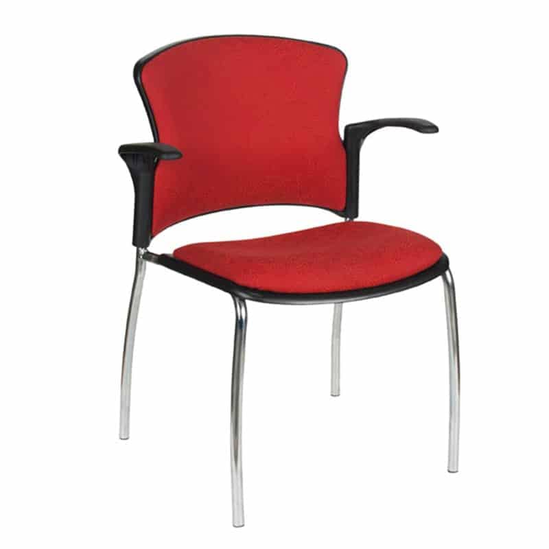 image of red fuge chair with arms for offices