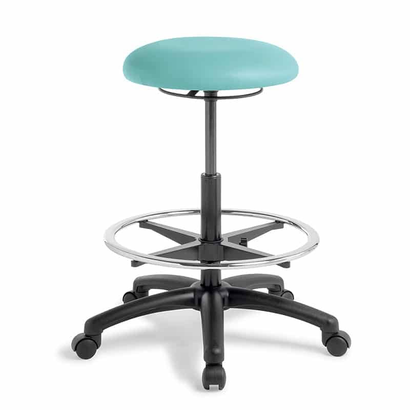 image of draft bolone stool light blue