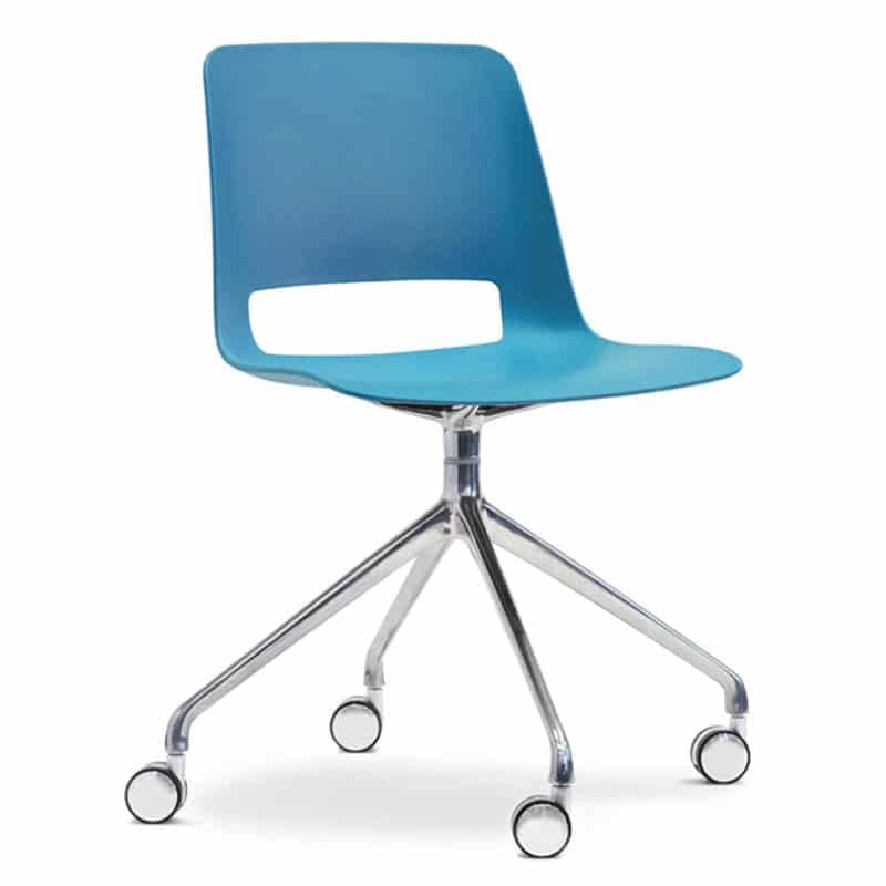 image of blue unicore swivel chair