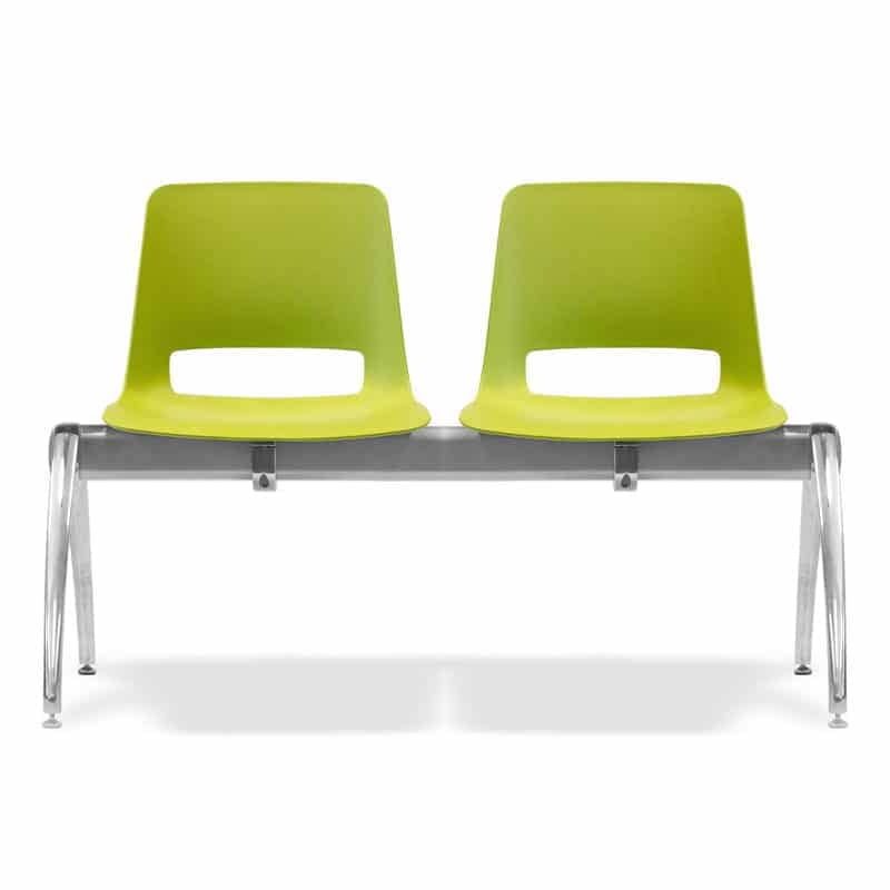 image of green unicore two seater beam chair