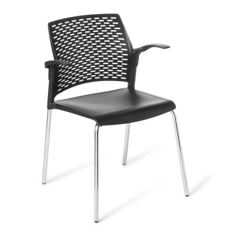 image of black four leg punk chair