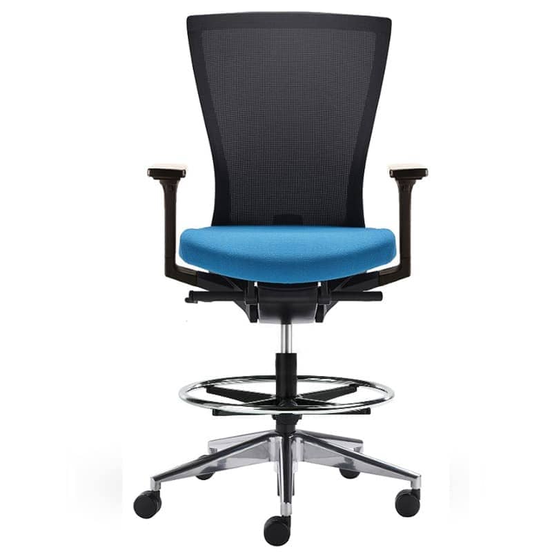 image of blue quora draft chair for offices