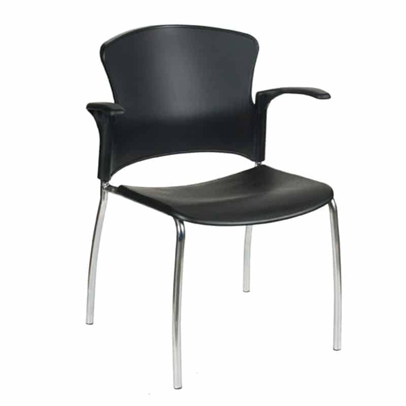 image of black fuge chair with arms for offices