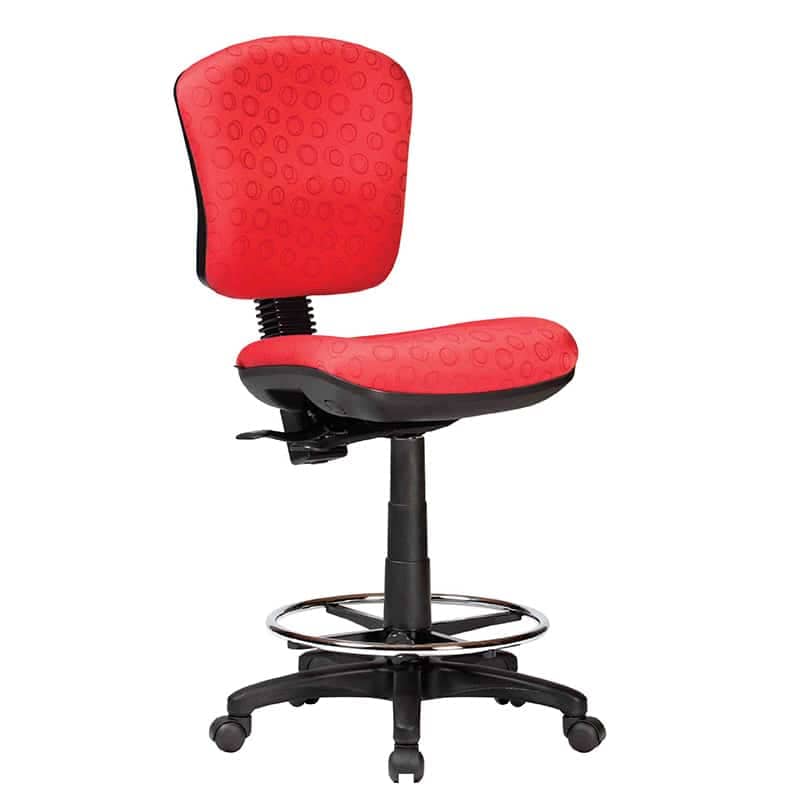 image of red eldo draft chair for offices