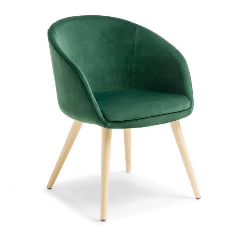 image of green camilla timber chair for offices