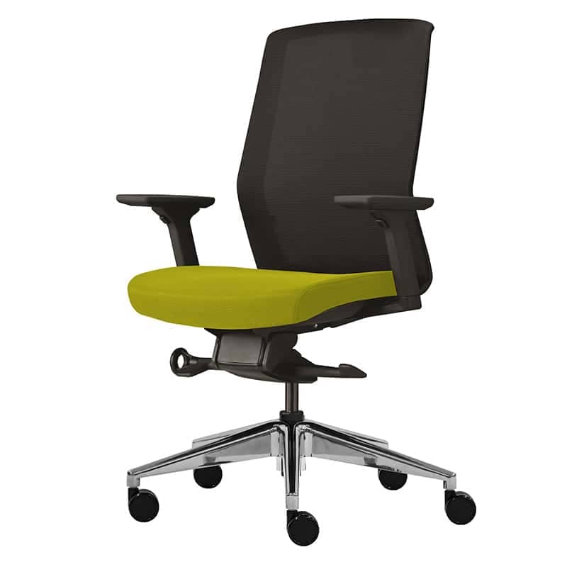 image of yellow aventra chair for offices