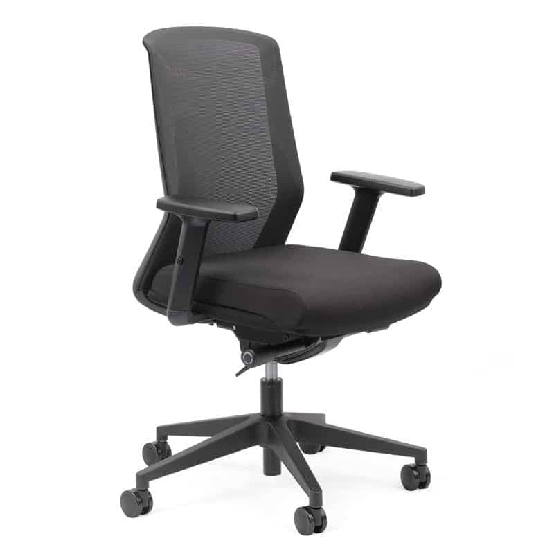image of black sync chair with arms