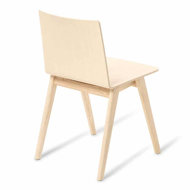 image of rear timber bente chair for offices