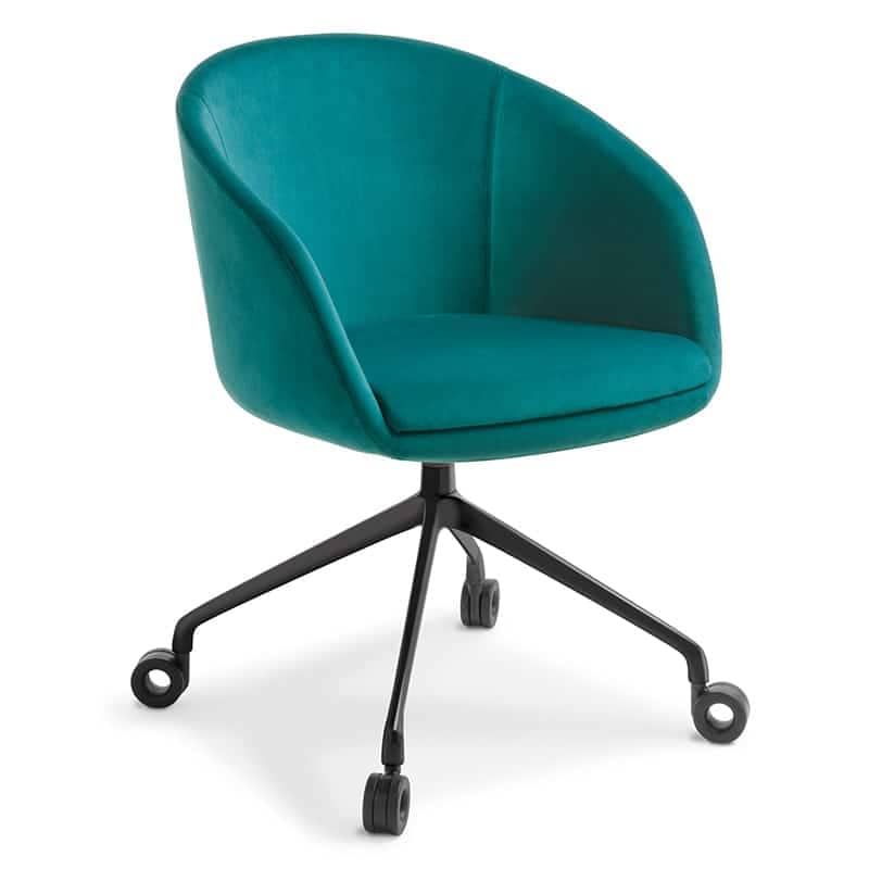 image of teal camilla swivel chair for offices