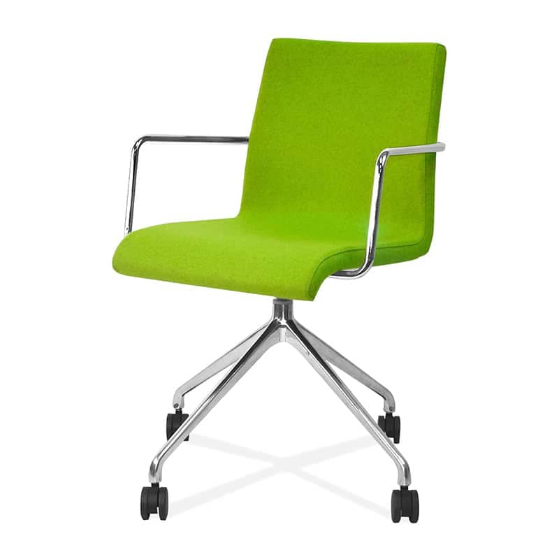 image of green corvi four star chair for offices