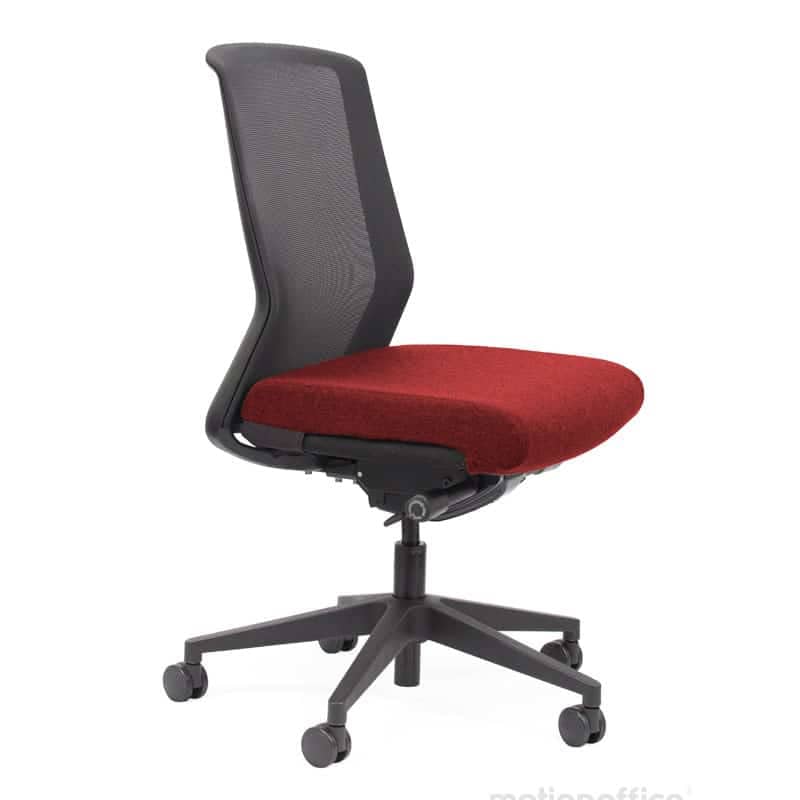 image of red sync chair no arms